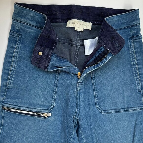 Stella McCartney Blue Flare Jeans with Front Pockets Size 27 - Picture 3 of 5